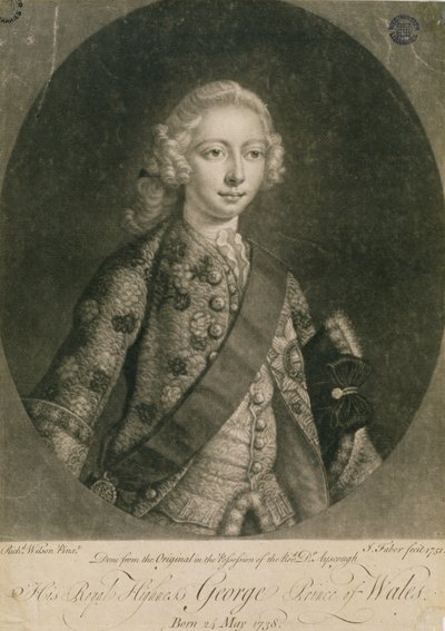 George, Prince of Wales (1738-1820), later George III, engraved by John Faber, 1751 by Richard Wilson